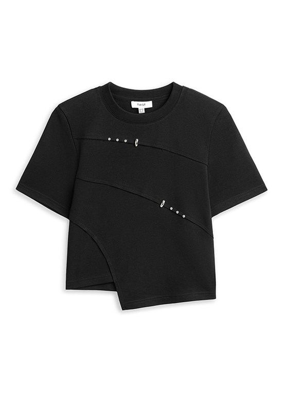 TWİST Siyah Kadın Basic T-Shirt