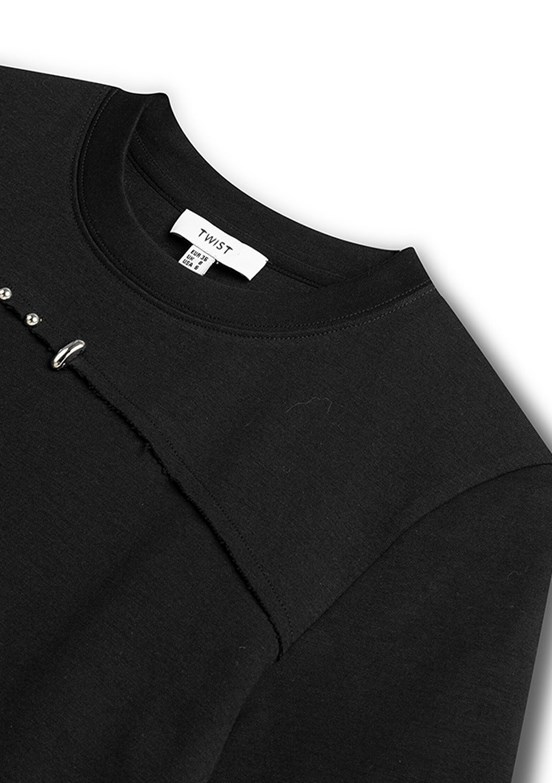 TWİST Siyah Kadın Basic T-Shirt
