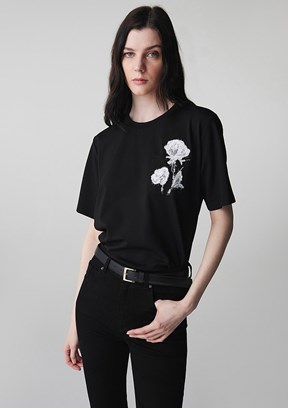 İPEKYOL Siyah Kadın Basic T-Shirt