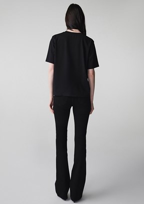 İPEKYOL Siyah Kadın Basic T-Shirt