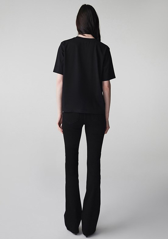 İPEKYOL Siyah Kadın Basic T-Shirt