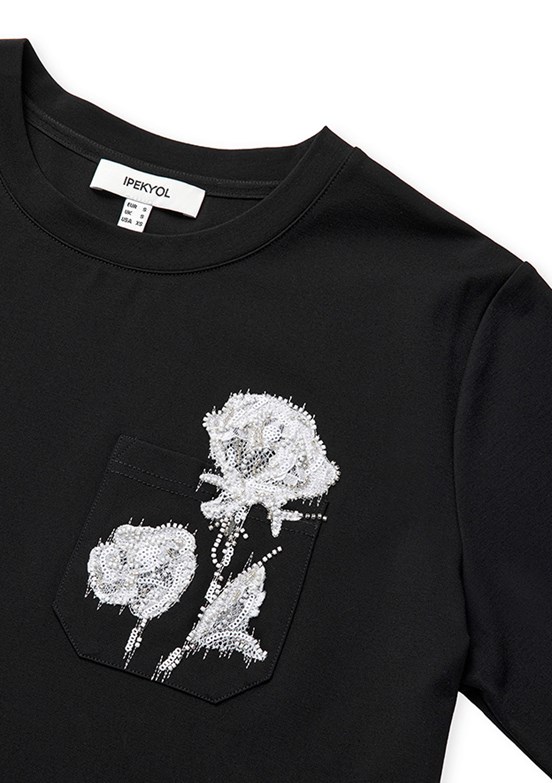 İPEKYOL Siyah Kadın Basic T-Shirt