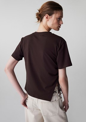 İPEKYOL - IS1260070045 Kadın Kahverengi Baskılı T-Shirt