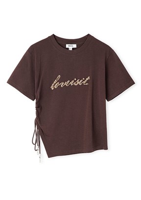 İPEKYOL - IS1260070045 Kadın Kahverengi Baskılı T-Shirt