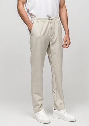 JOHNNY JOE - JOE00140 Erkek Beyaz Jogger Jean Pantolon