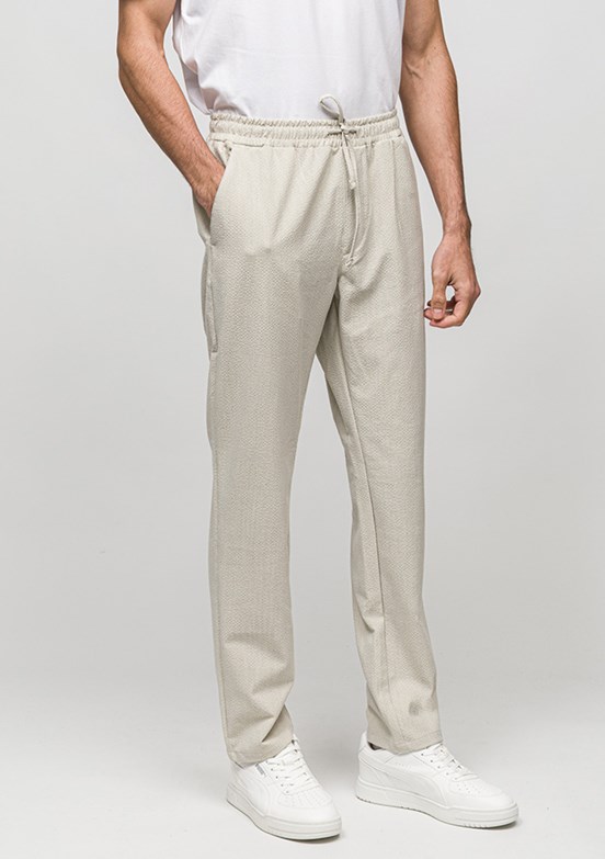 JOHNNY JOE - JOE00140 Erkek Beyaz Jogger Jean Pantolon