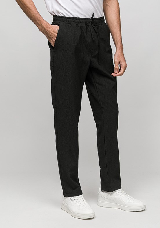 JOHNNY JOE - JOE00140 Erkek Siyah Jogger Jean Pantolon