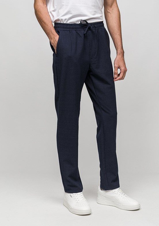 JOHNNY JOE - JOE00140 Erkek Lacivert Jogger Jean Pantolon