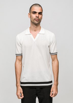 JOHNNY JOE - JOE34020 Erkek Beyaz Polo Yaka T-Shirt