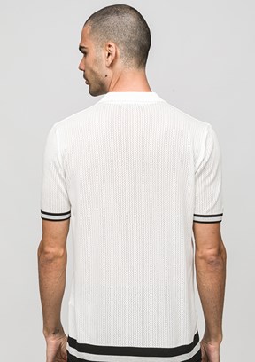 JOHNNY JOE - JOE34020 Erkek Beyaz Polo Yaka T-Shirt