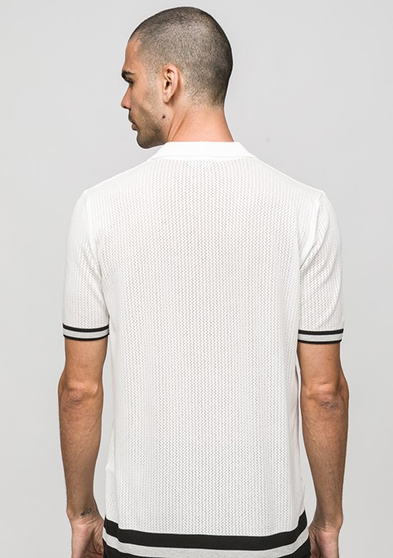 JOHNNY JOE - JOE34020 Erkek Beyaz Polo Yaka T-Shirt