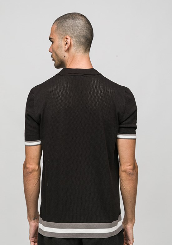 JOHNNY JOE - JOE34020 Erkek Siyah Polo Yaka T-Shirt