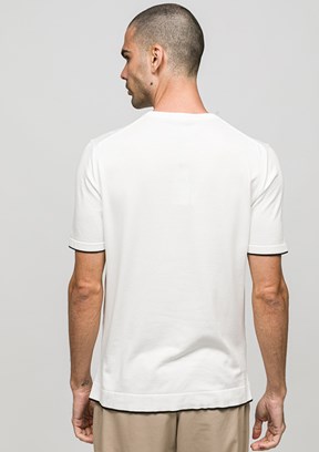 JOHNNY JOE - JOE34185 Erkek Beyaz Triko T-Shirt
