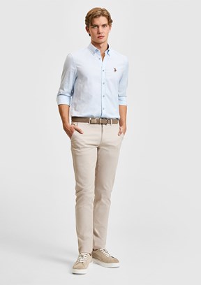 US POLO ASSN - Erkek Bej Chino Pantolon