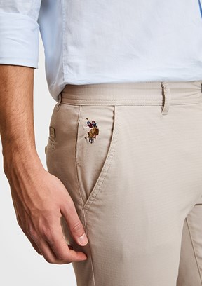 US POLO ASSN - Erkek Bej Chino Pantolon