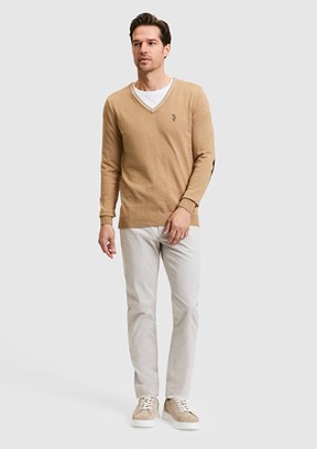 US POLO ASSN - Erkek Gri Chino Pantolon