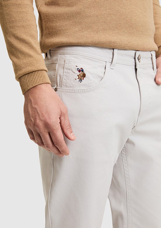 US POLO ASSN - Erkek Gri Chino Pantolon