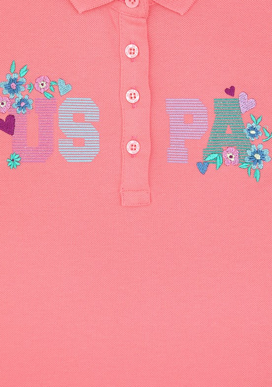 US POLO ASSN Pembe Kız Çocuk Slim T-Shirt