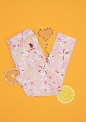 US POLO ASSN Pembe Kız Çocuk Örme Pantolon