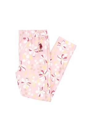 US POLO ASSN Pembe Kız Çocuk Örme Pantolon