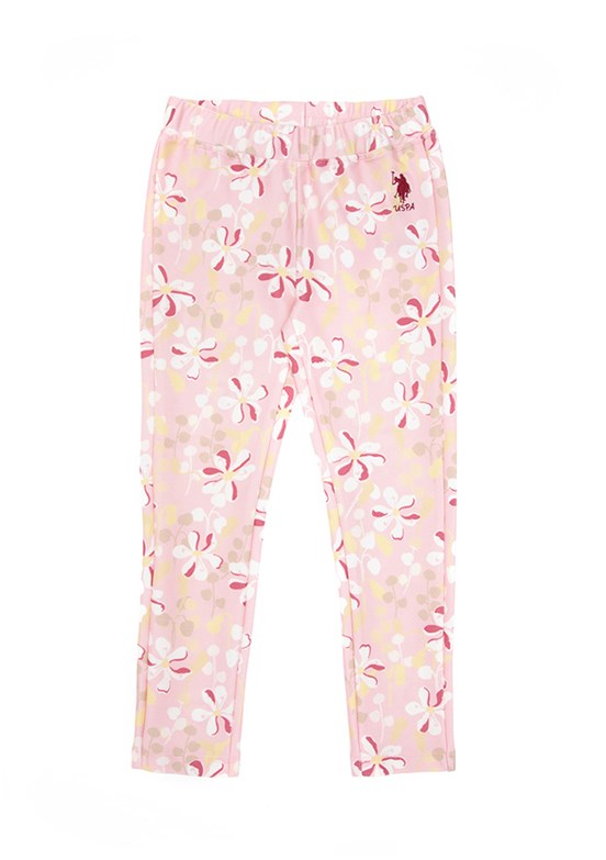 US POLO ASSN Pembe Kız Çocuk Örme Pantolon