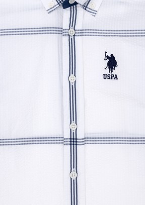 US POLO ASSN Beyaz Erkek Çocuk Uzun Kol Gömlek