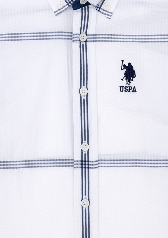 US POLO ASSN Beyaz Erkek Çocuk Uzun Kol Gömlek
