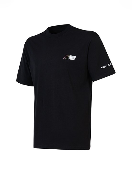 NEW BALANCE Lifestyle - MNT1644-BK Erkek Siyah Baskılı T-Shirt