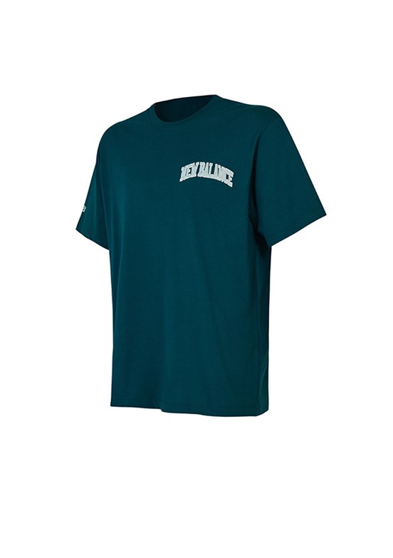 New Balance Lifestyle - Unt1601-Aav Unisex Yeşil Baskılı T-Shirt