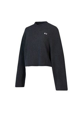 New Balance Lifestyle - Wnc1616-Ant Kadın Gri Bisiklet Yaka Sweatshirt