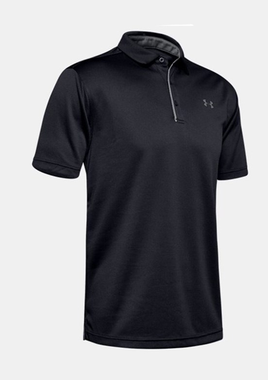 UNDER ARMOUR UA Tech - 1290140-001 Erkek Siyah Polo Yaka T-Shirt