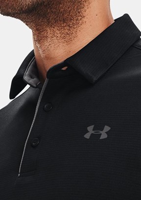 UNDER ARMOUR UA Tech - 1290140-001 Erkek Siyah Polo Yaka T-Shirt
