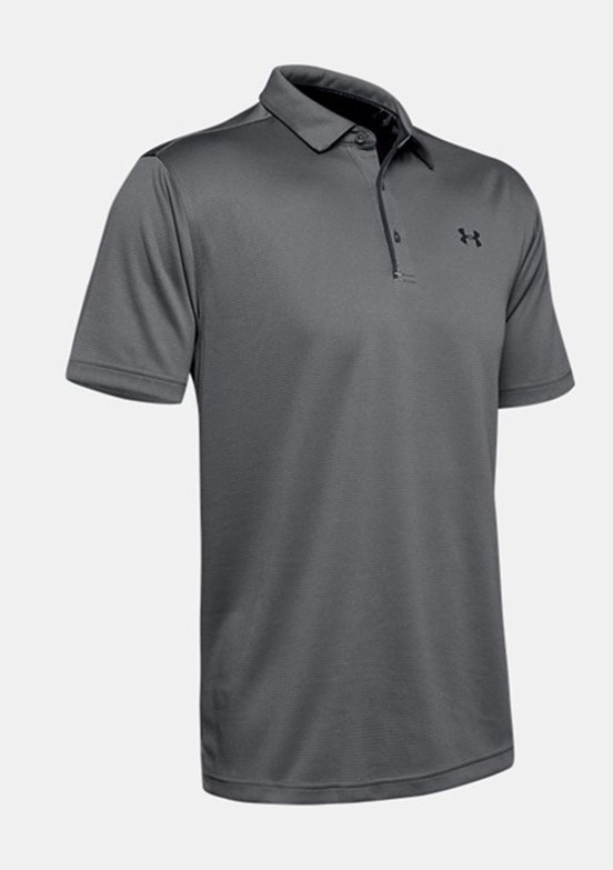 UNDER ARMOUR UA Tech - 1290140-040 Erkek Gri Polo Yaka T-Shirt