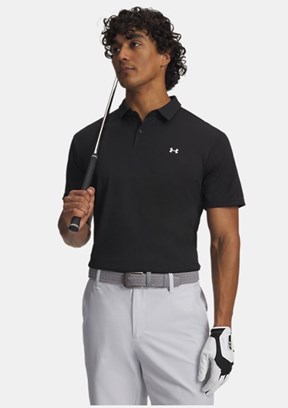 UNDER ARMOUR UA T2G Pique - 6012303-001 Erkek Siyah Polo Yaka T-Shirt