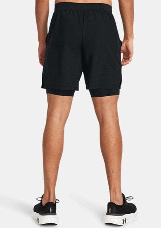 UNDER ARMOUR UA Launch 7inch 2-in-1 - 1382641-001 Erkek Siyah Dokuma Şort