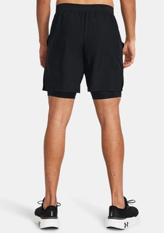 UNDER ARMOUR UA Launch 7inch 2-in-1 - 1382641-001 Erkek Siyah Dokuma Şort