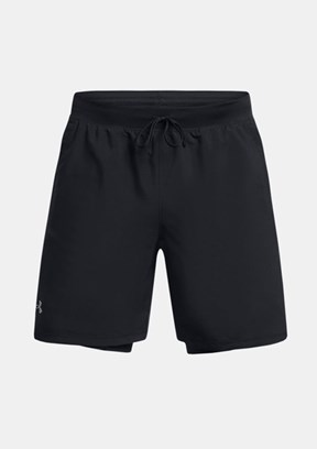 UNDER ARMOUR UA Launch 7inch 2-in-1 - 1382641-001 Erkek Siyah Dokuma Şort