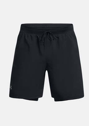 UNDER ARMOUR UA Launch 7inch 2-in-1 - 1382641-001 Erkek Siyah Dokuma Şort