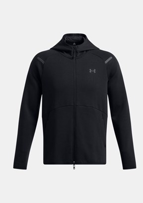 UNDER ARMOUR UA Unstoppable Fleece Tam Fermuarlı HD EU - 1389352-001 Erkek Siyah Fermuarlı Sweatshirt