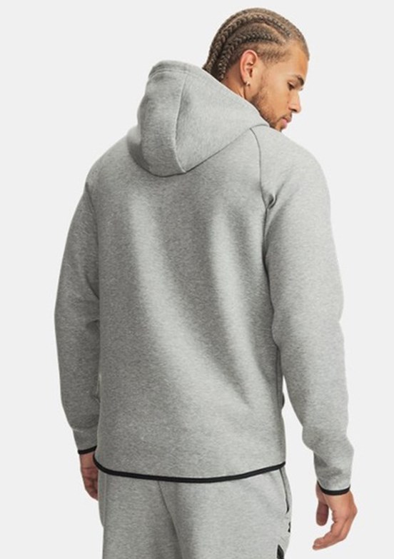 UNDER ARMOUR UA Unstoppable Fleece Tam Fermuarlı HD EU - 1389352-011 Erkek Gri Fermuarlı Sweatshirt