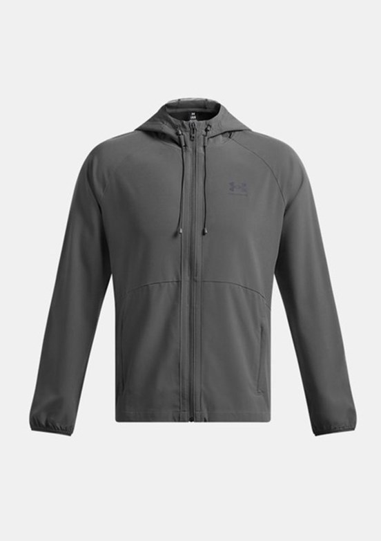 UNDER ARMOUR UA Stretch Woven - 6003001-025 Erkek Gri Kapüşonlu Ceket