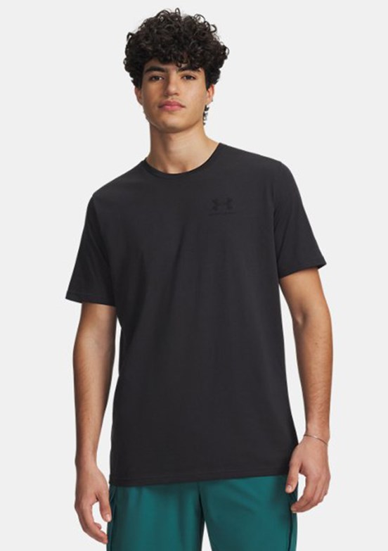 UNDER ARMOUR UA Sportstyle LC - 1326799-001 Erkek Siyah Bisiklet Yaka T-shirt