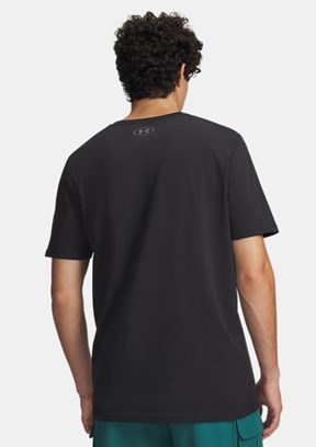 UNDER ARMOUR UA Sportstyle LC - 1326799-001 Erkek Siyah Bisiklet Yaka T-shirt