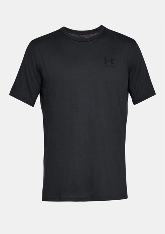 UNDER ARMOUR UA Sportstyle LC - 1326799-001 Erkek Siyah Bisiklet Yaka T-shirt