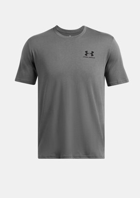 UNDER ARMOUR UA Sportstyle LC - 1326799-025 Erkek Gri Bisiklet Yaka T-shirt