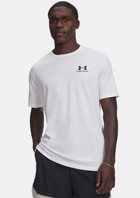 UNDER ARMOUR UA Sportstyle LC - 1326799-100 Erkek Beyaz Bisiklet Yaka T-shirt