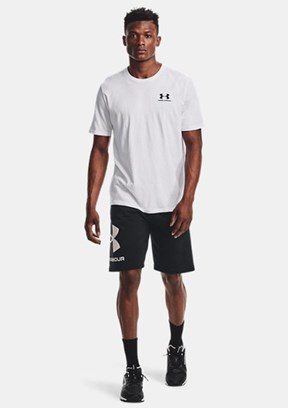 UNDER ARMOUR UA Sportstyle LC - 1326799-100 Erkek Beyaz Bisiklet Yaka T-shirt