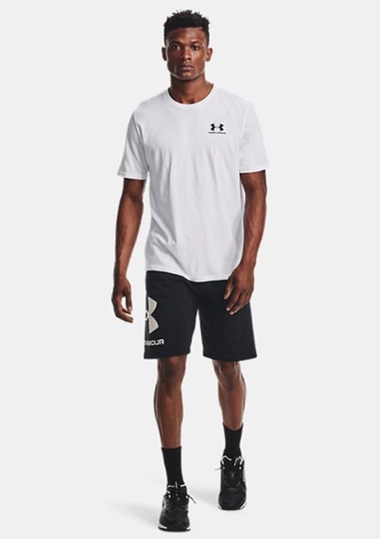 UNDER ARMOUR UA Sportstyle LC - 1326799-100 Erkek Beyaz Bisiklet Yaka T-shirt