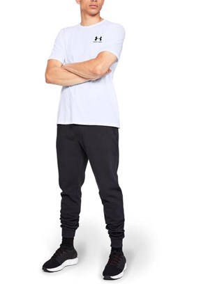 UNDER ARMOUR UA Sportstyle LC - 1326799-100 Erkek Beyaz Bisiklet Yaka T-shirt