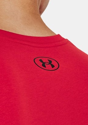 UNDER ARMOUR UA Sportstyle LC - 1326799-600 Erkek Kırmızı Bisiklet Yaka T-shirt